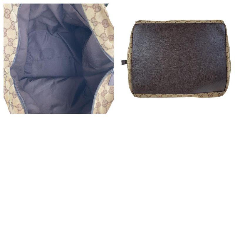 Gucci Sherry Line Beige Brown GG Canvas/leather 131231 Tote Bag Shoulder Bag