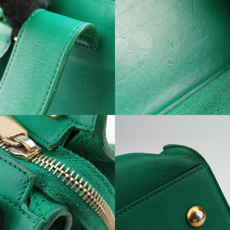 Yves Saint Laurenty Line Petit Cabas Su Green Leather 311210 311210529258
