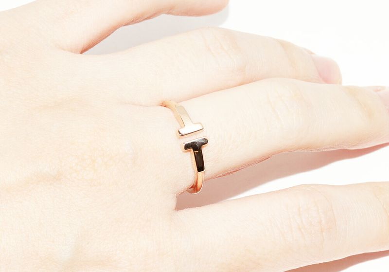 Tiffany & Co Rings 18K Pink Gold T-wire Ring