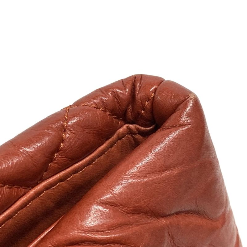 Chanel Matelasse Red Mademoiselle Chain Vintage Gold Hardware Leather Tote Bag