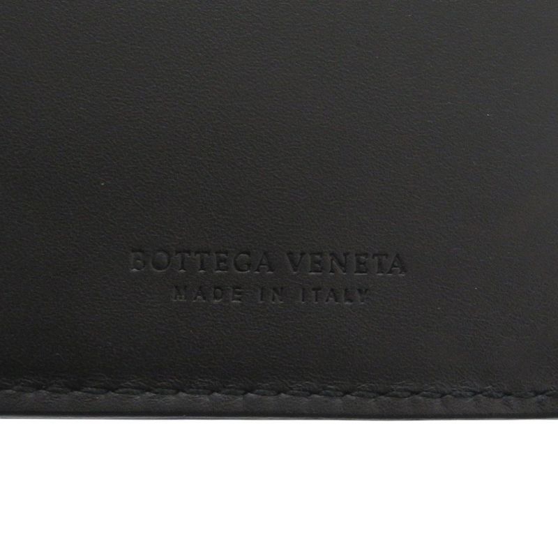 Bottega Veneta Intrecciato Leather Black Long Wallet Long Billfold Black 0926