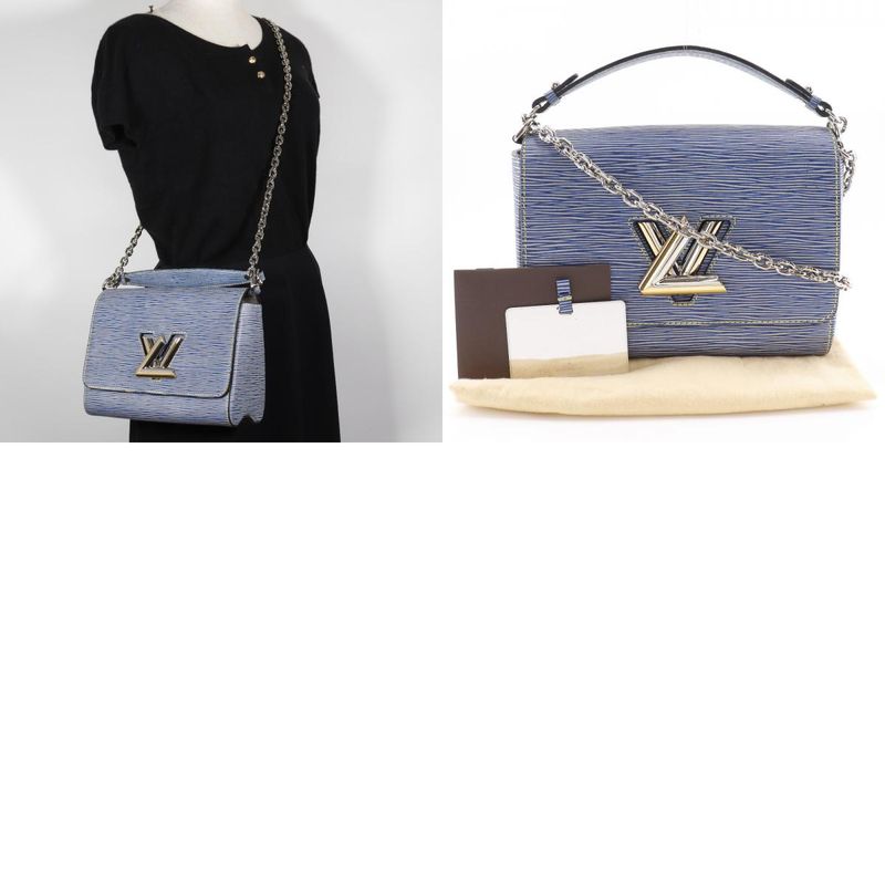 Louis Vuitton Twist MM M50271 Epi Leather Epi Denim Women's Shoulder Bag