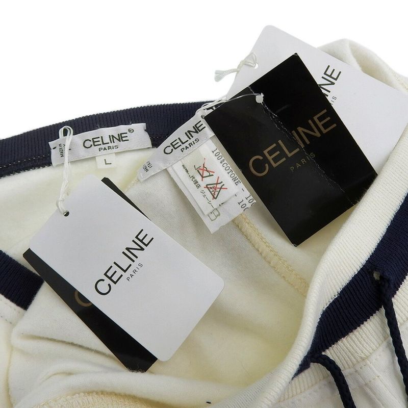 Unused With Tags Celine 90's Vintage Lined Cotton Sweatshirt Trim T-shirt Pants