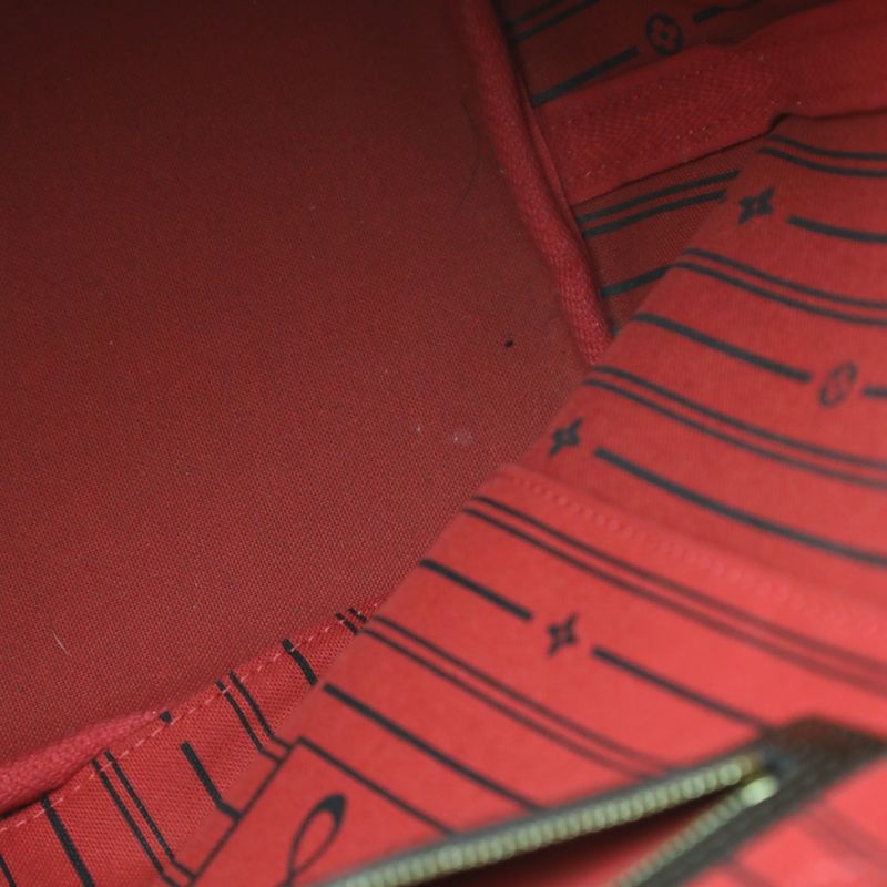 Louis Vuitton N41358 Damier Neverfull MM Pouch None And Tote Bag Louis Vuitton