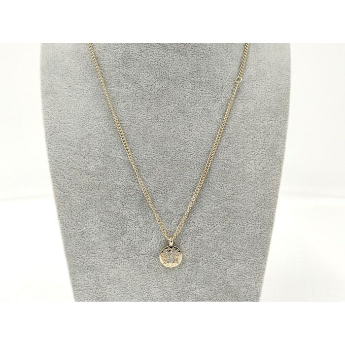 Chanel Necklace Coco Mark Medal Plated Gold B25 — view 9