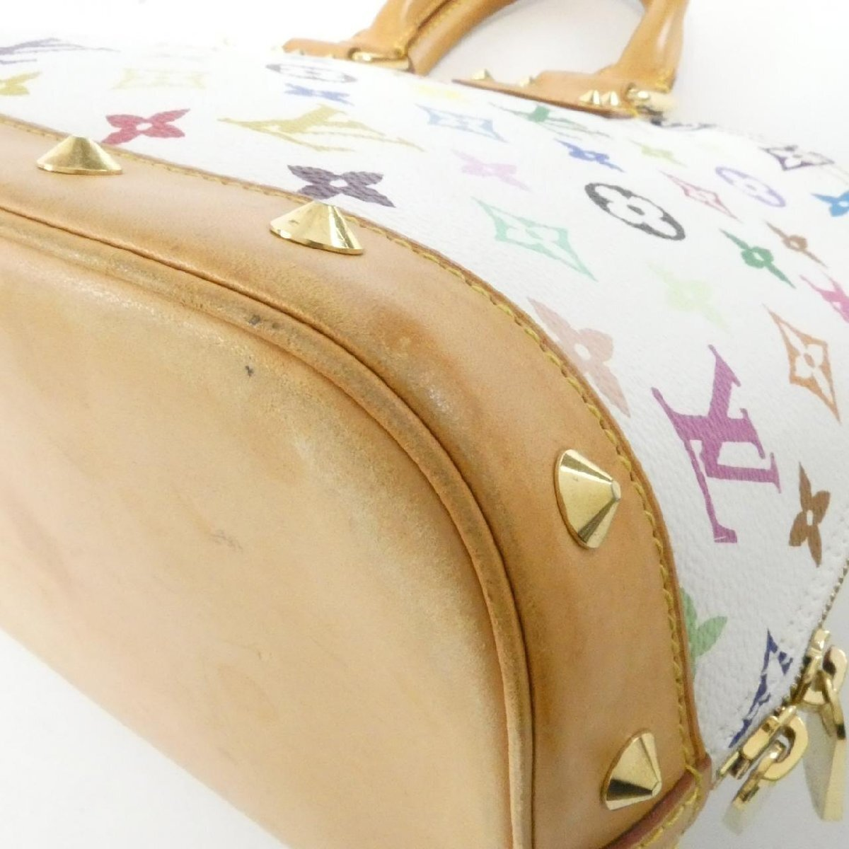 Louis Vuitton Alma Handbag Monogram Multicolor White