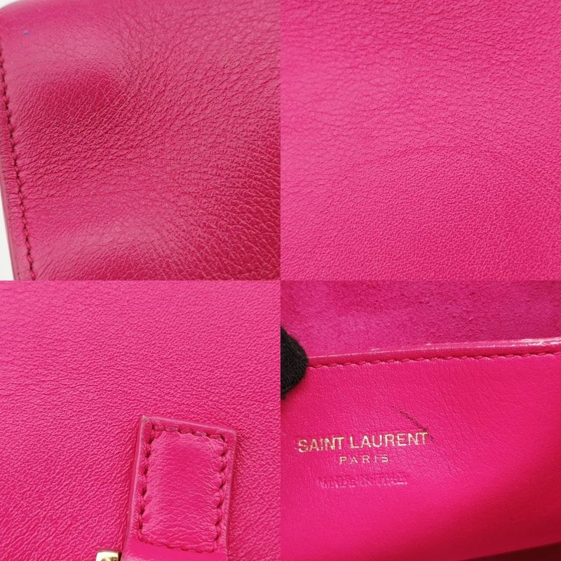 Yves Saint Laurentyves Saint Laurent Baby Cabas Su Rose Red Leather 372087