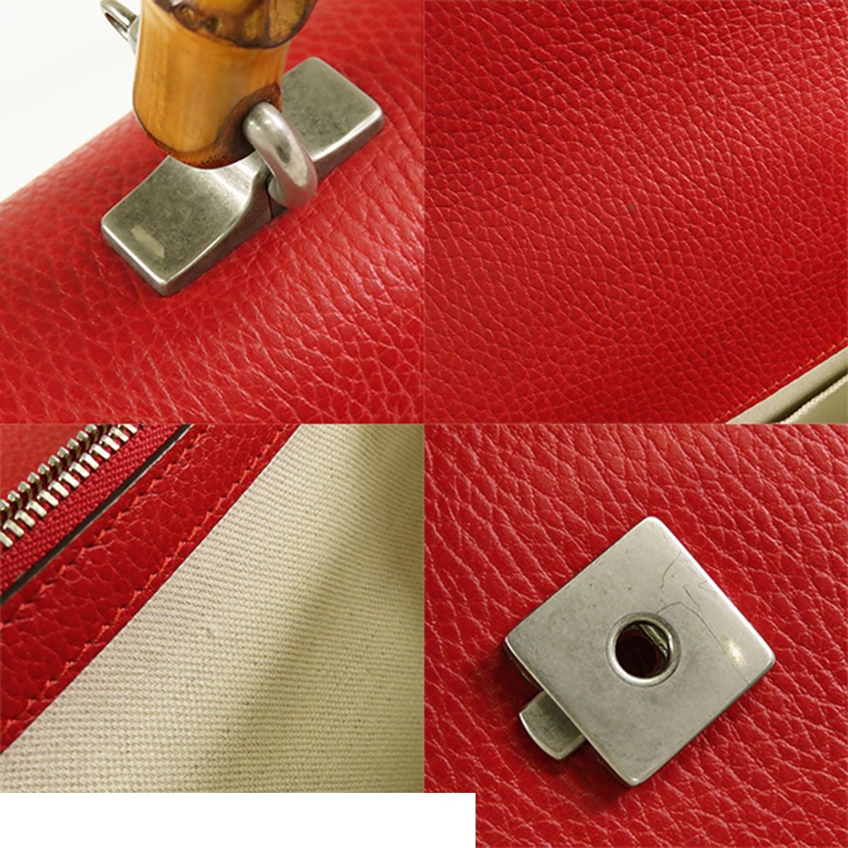 Gucci Dionysus Bamboo Top Handle Red Leather 2-Way — view 8