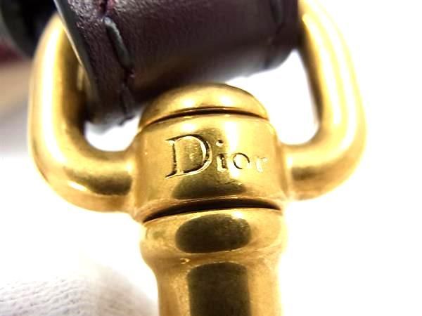 Christian Dior Trotter Embroidery Canvas Bag Shoulder Strap Bordeaux