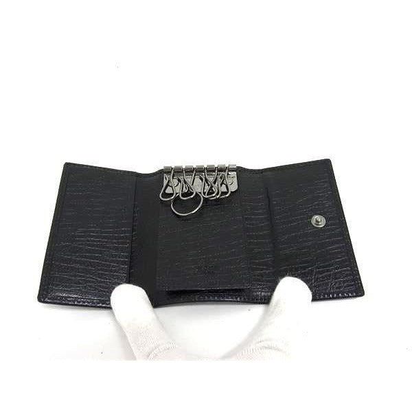 Gucci Key Case Interlocking G Black Leather 6-stack Super — view 4