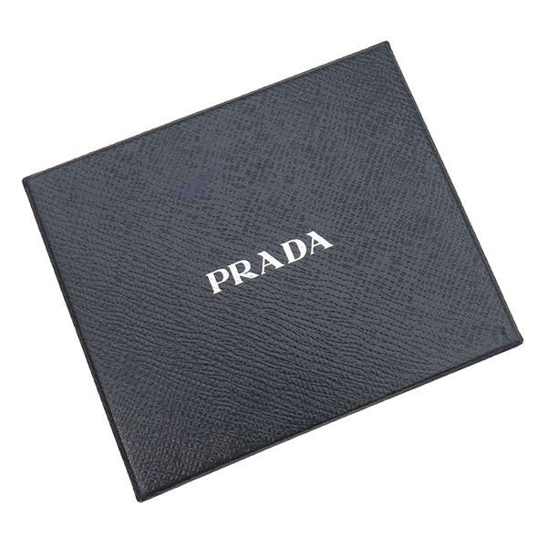 Prada Trifold Wallet Metal Logo Leather Pink Gold Hardware Compact Wallet
