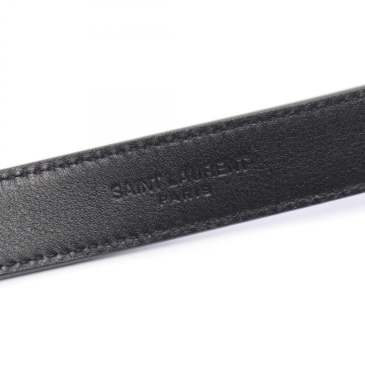 Saint Laurent Paris Belt Monogram Naro Black Leather — view 4