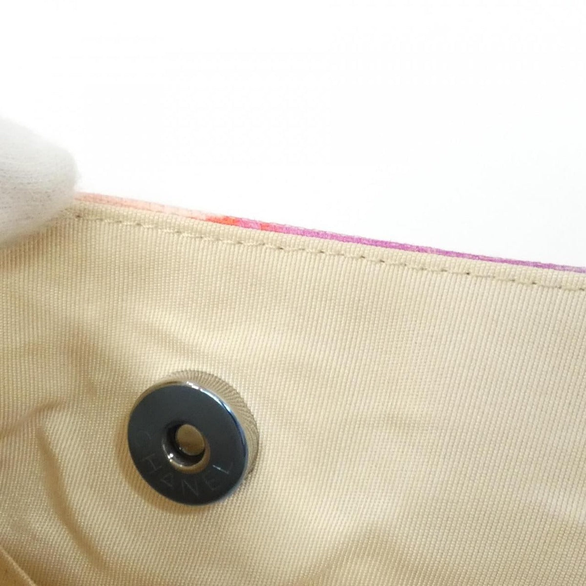 Chanel Shoulder Bag Canvas Pink — view 10