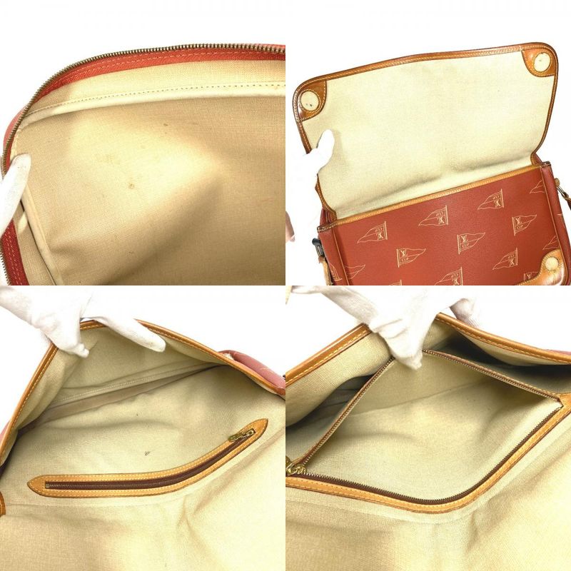 Louis Vuitton Shoulder Bag Calvi M80028 Canvas Avogany Orange