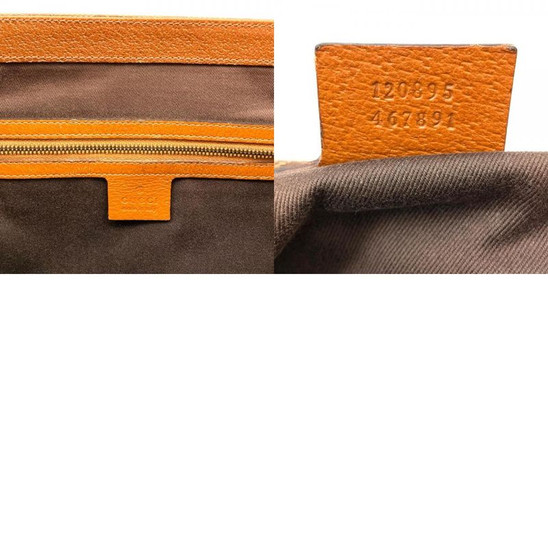 Gucci Tote Bag GG Canvas Leather 120895 Beige