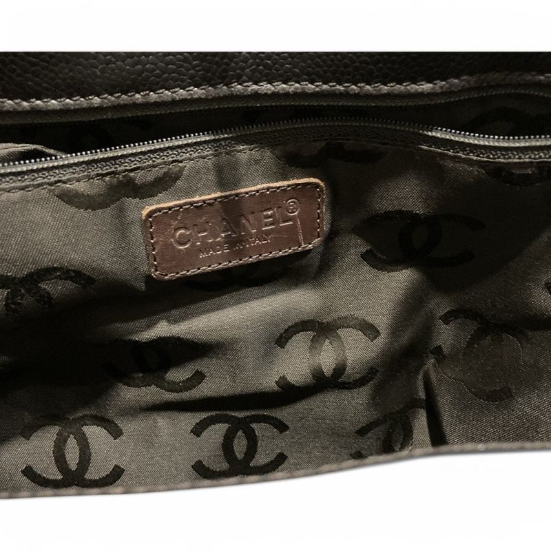 Chanel ⑤ 7065534 2001's Caviar Skin 2wayleather Bag Ladies Brown -