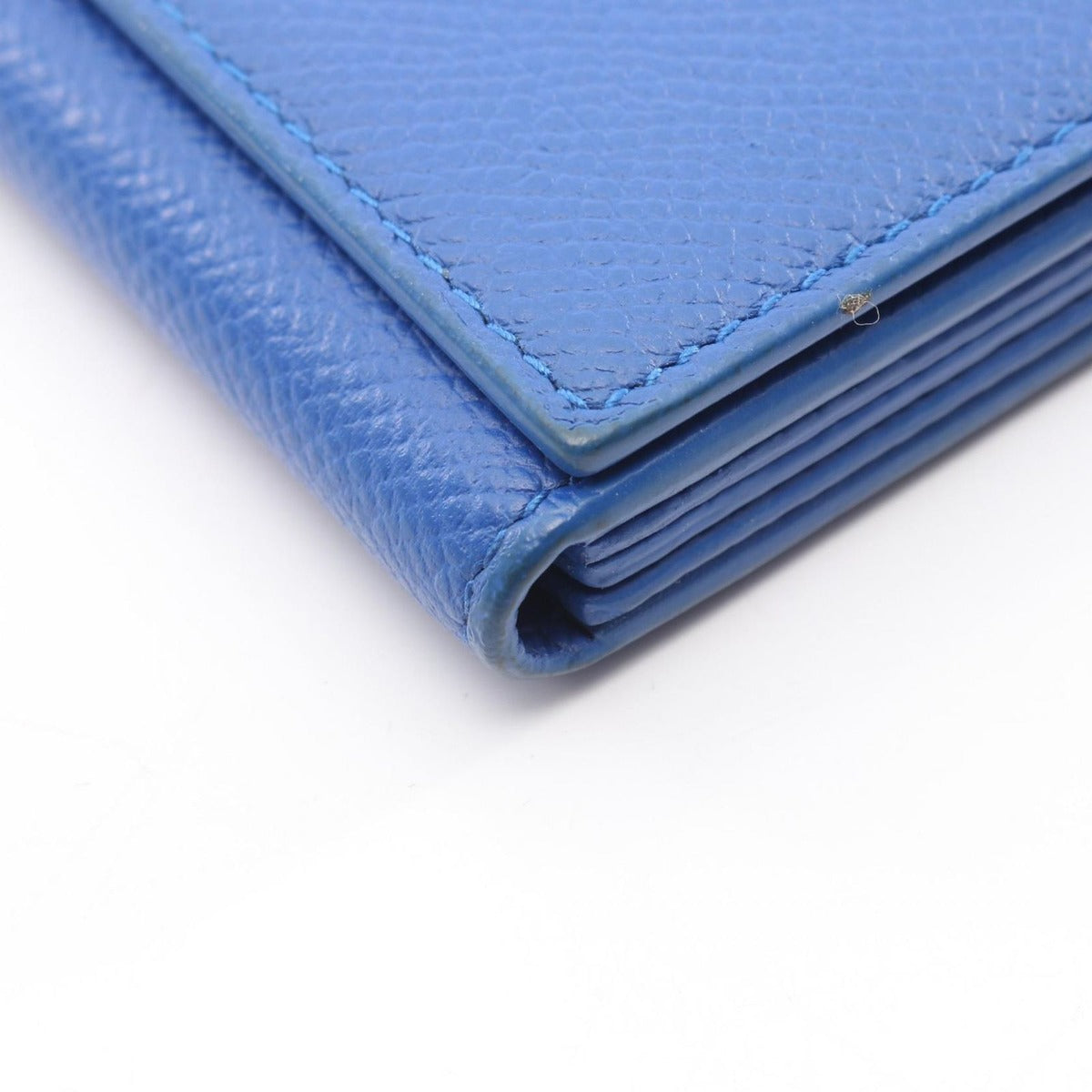 Balenciaga Card Case Ville Accordion Holder Blue Leather — view 6