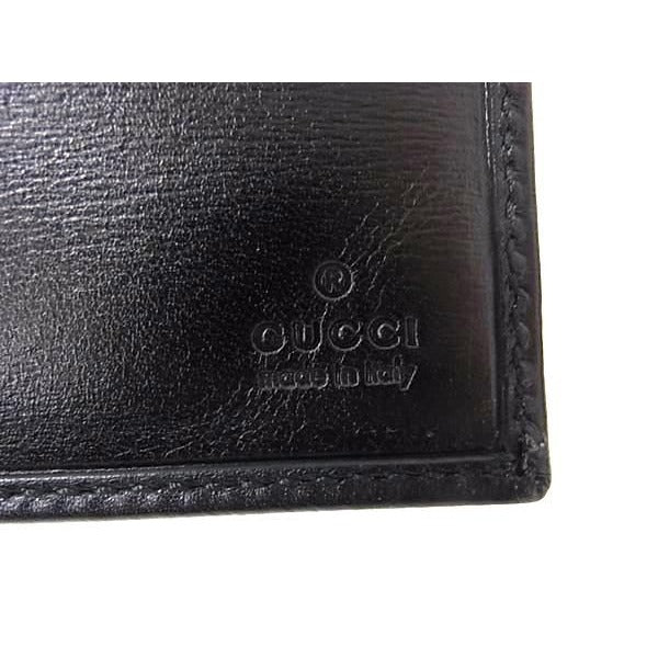 Gucci Interlocking G Leather Fold Wallet Black Bk9579 — view 5