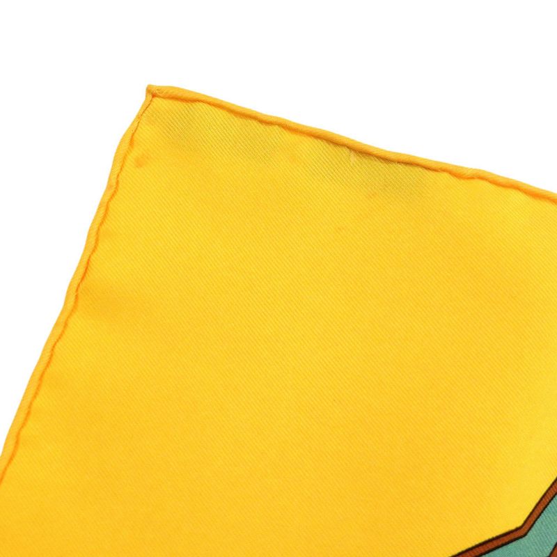 Hermes Carré 45 Petit Carré Qu Importe Le Flacon Perfume Bottle Silk Yellow