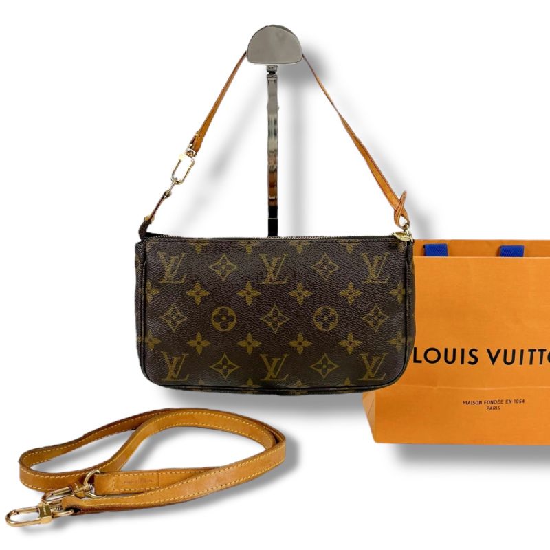 Louis Vuitton Accessoire Pochette Monogram Leather Accessory Pouch Mini Handbag