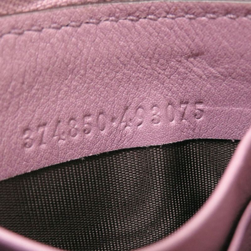 Gucci Round Zipper 374850 Matte Croc Purple Long Wallet Purple 1313 Gucci