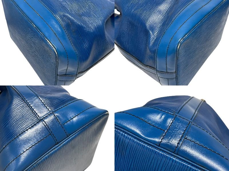 Louis Vuitton Shoulder Bag Epi Noe Blue Gold — view 8
