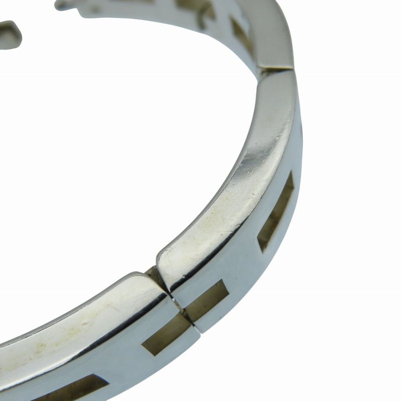 Hermes Vintage H Motif Silver 925 Bracelet Bangle Accessory 0912hermes Men's