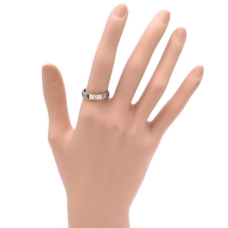 Cartier Ring Mini Love Ring 1p Diamond 18k White Gold Diamond White Gold