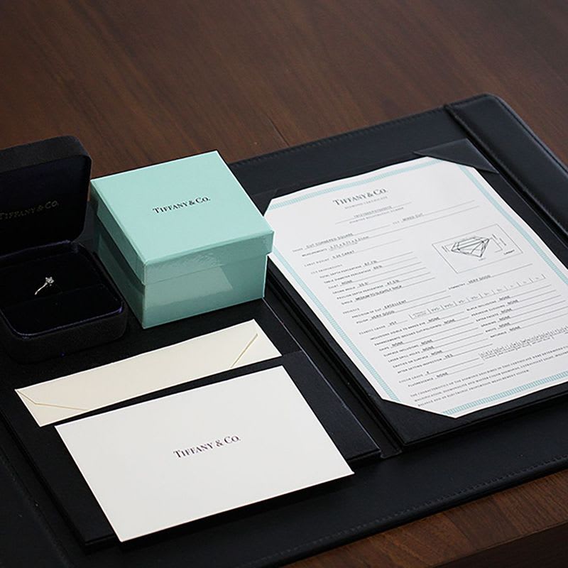 Tiffany & Co Lucida Diamond 0.26 CT Ring Pt950 Appraisal Box No 6 E0959