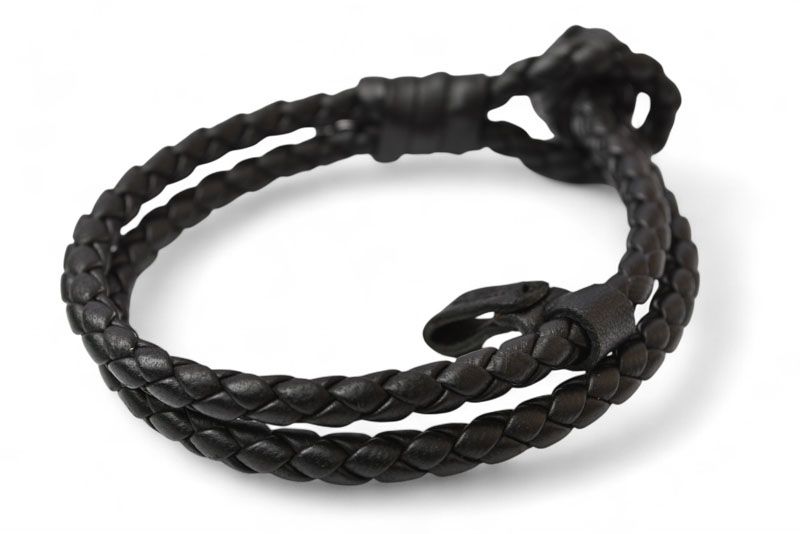 Bottega Veneta Bracelet Bangle Bottega Veneta Intrecciato Double Black S Size