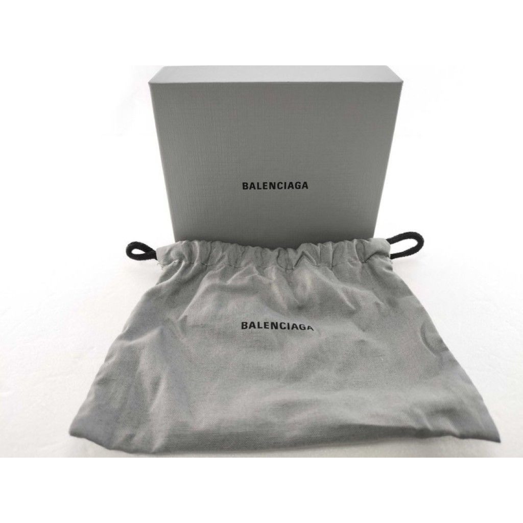 Balenciaga Bifold Wallet Monaco Black Leather Bblogo Silver — view 10