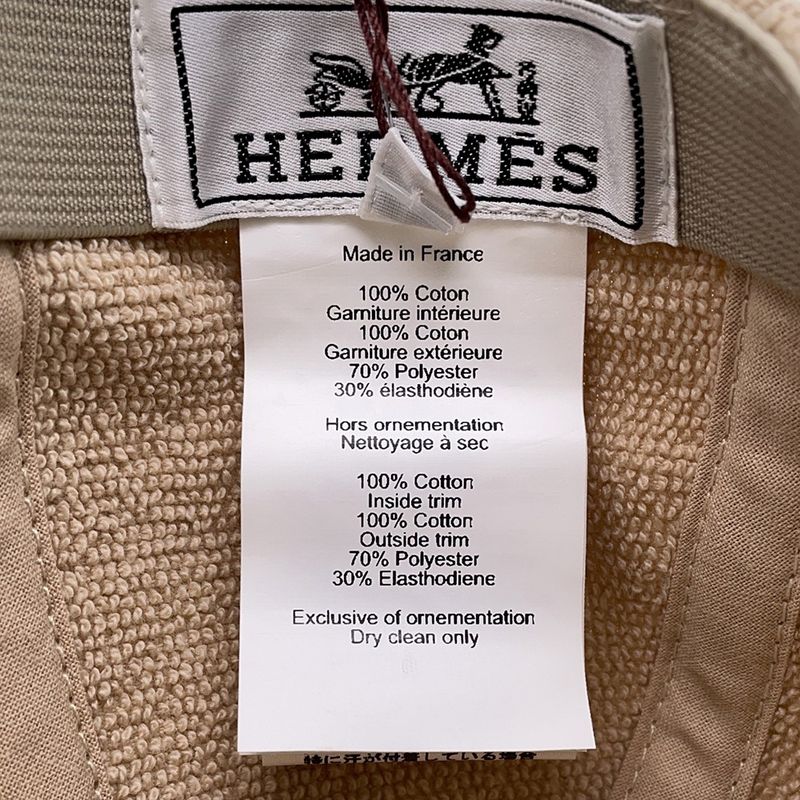 Hermes Cap Davis Yacht Cotton L Hat Sable