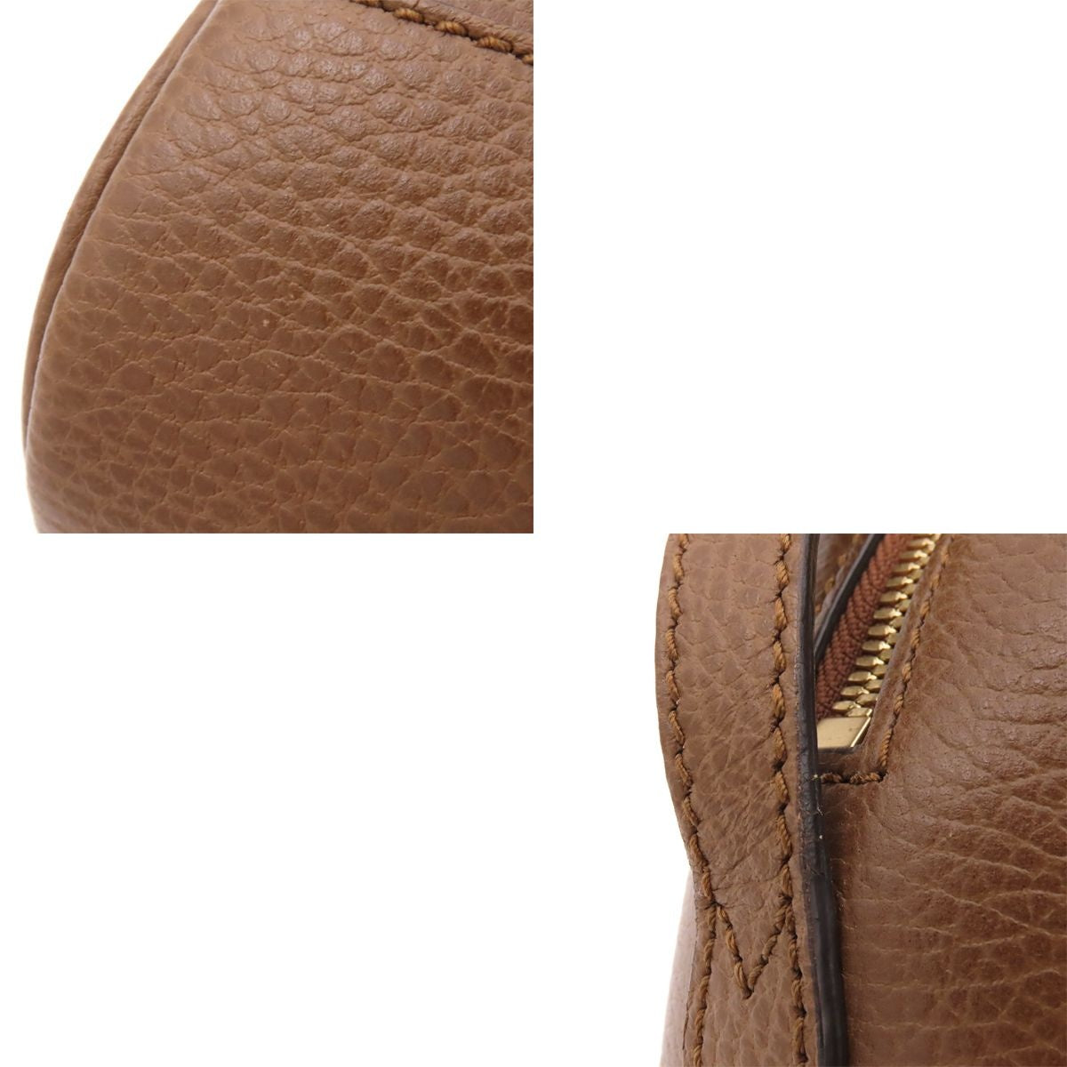 Gucci Shoulder Bag GG Canvas Beige Leather — view 8