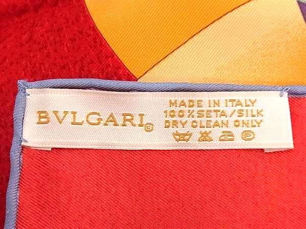 Bvlgari 100% Silk All-over Scarf Stole Shawl Women Red Bj1296