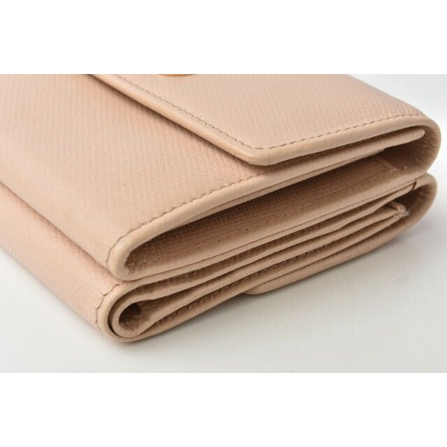Chanel Foldable Wallet Double Hook Coco Mark Beige — view 10