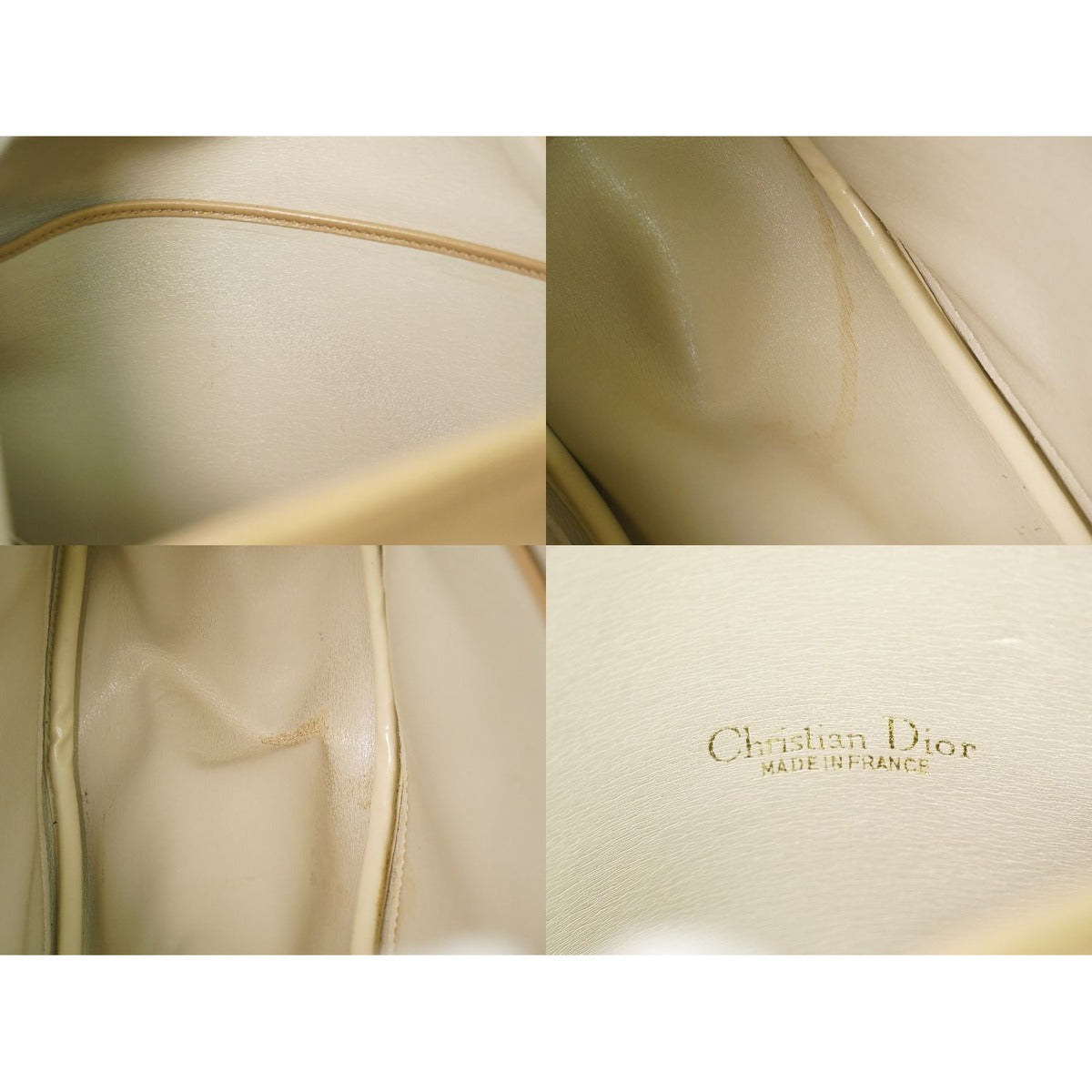 Dior Leather Shoulder Bag Beige — view 9