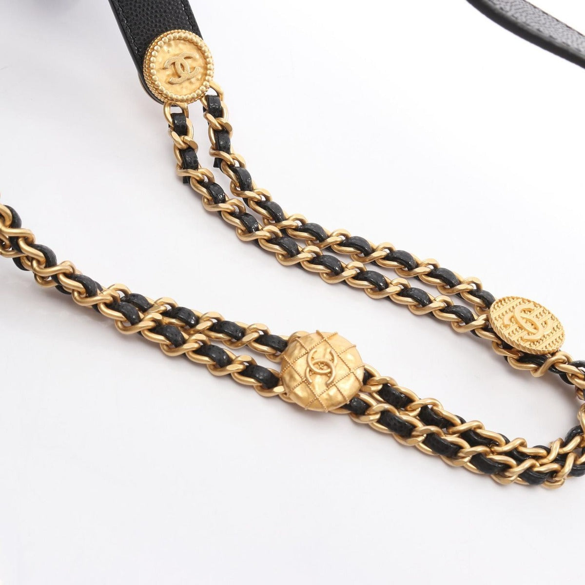 Chanel Shoulder Bag Quilted Black Calf Small Flap Chain — view 9