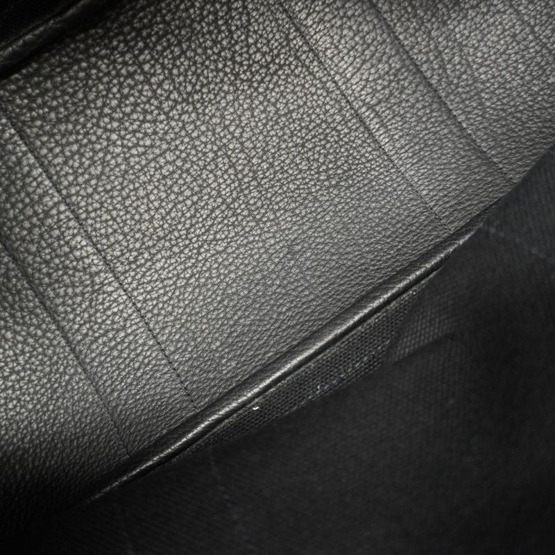 Hermes Tote Bag Petite Santure Canvas Black Silver Hardware □K Engraved Ladies