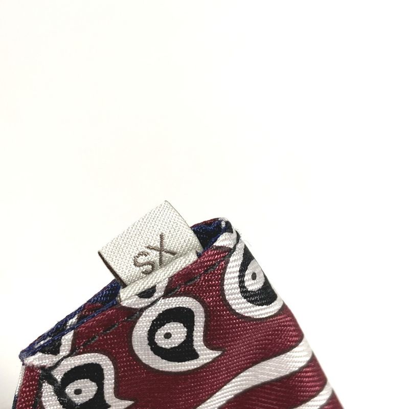 Hermes Collar Dog Bandana "apron D'or" S H800750e 01 Silk Bordeaux / Blue