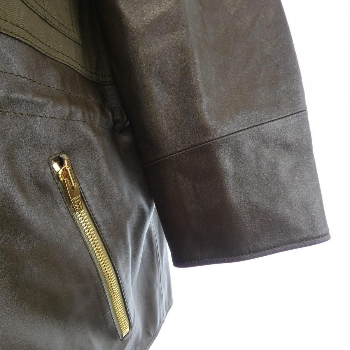 Celine Leather Jacket Brown — view 6