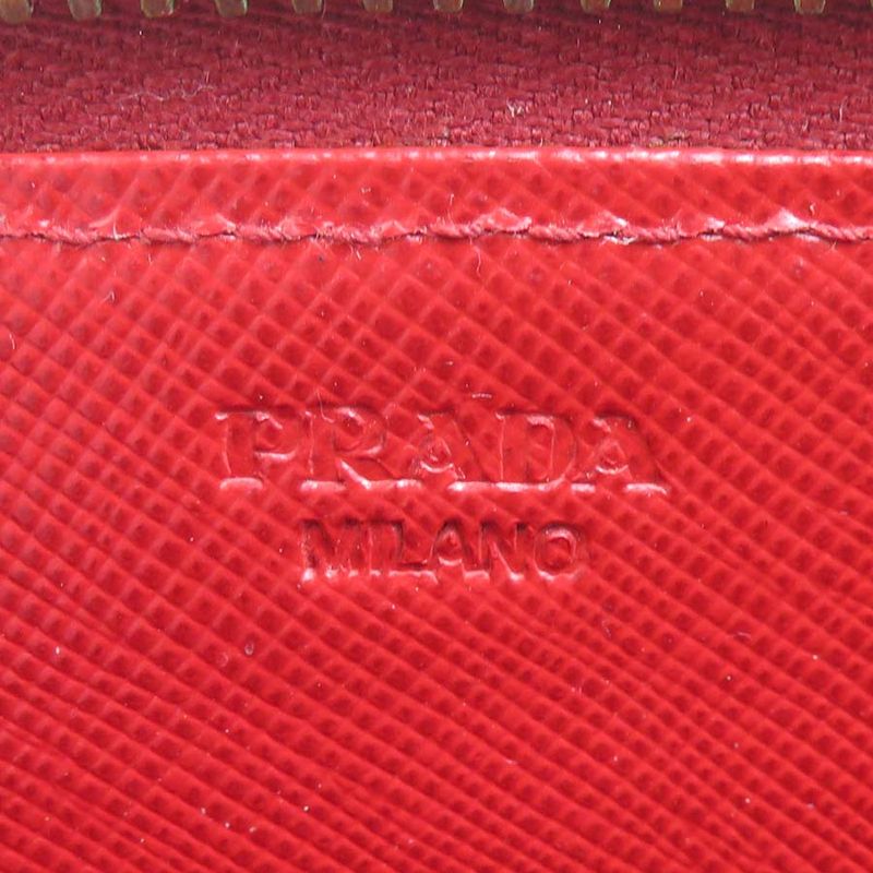 Prada Round Zipper Long Wallet
