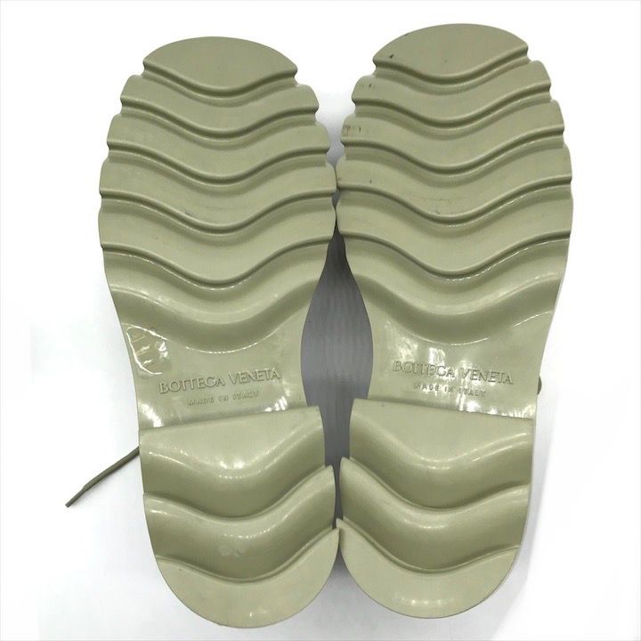 Bottega Veneta Stride Rubber Lace Up Shoes Khaki