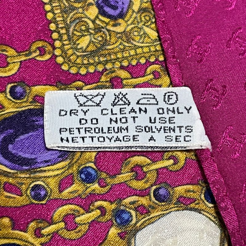 Chanel Jewelry Scarf Silk Pink Multicolor