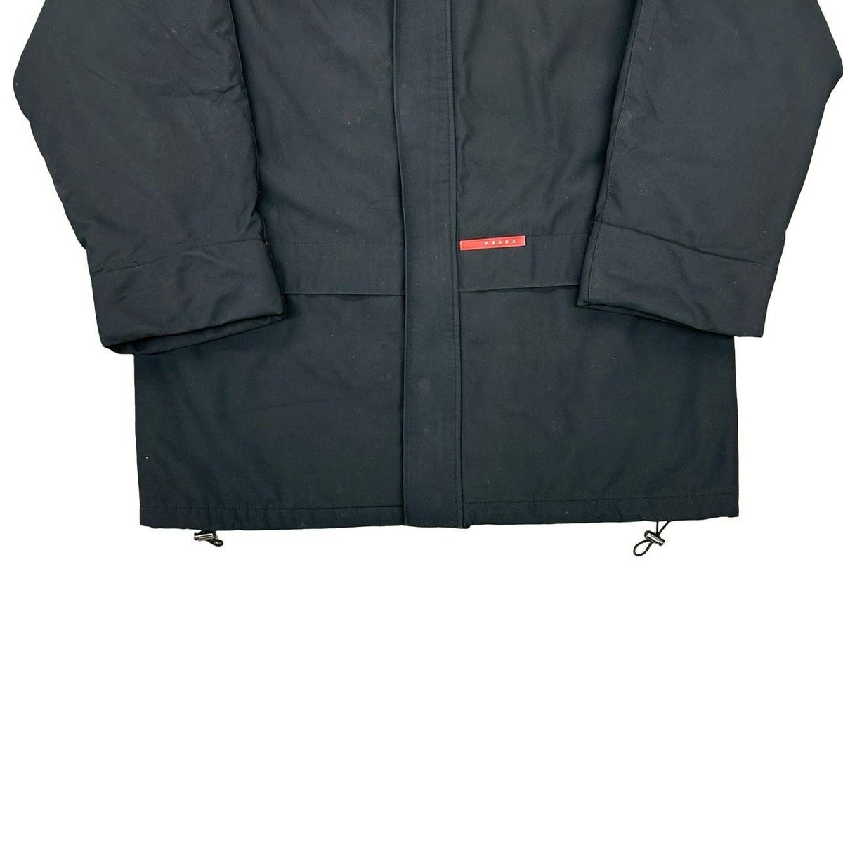 Prada Sports Logo Polyester Spandex Hooded Zip Up Jumper Jacket Black — view 5