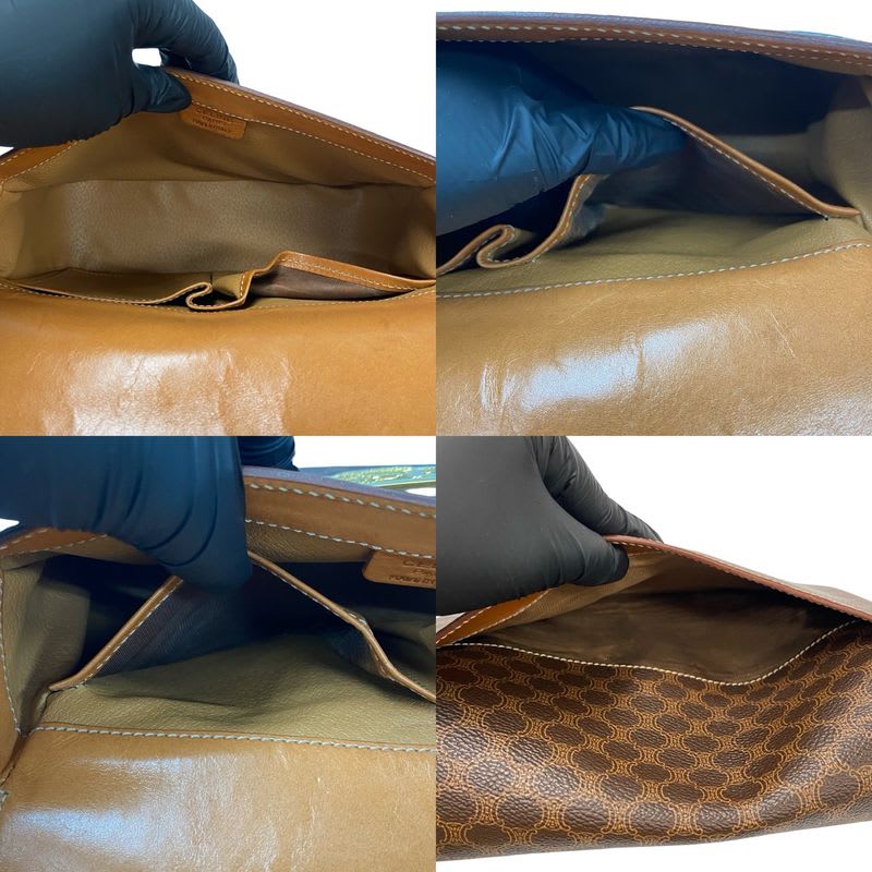 Celine Macadam Blason Triomphe Pattern Logo Carriage Hardware Leather Shoulder