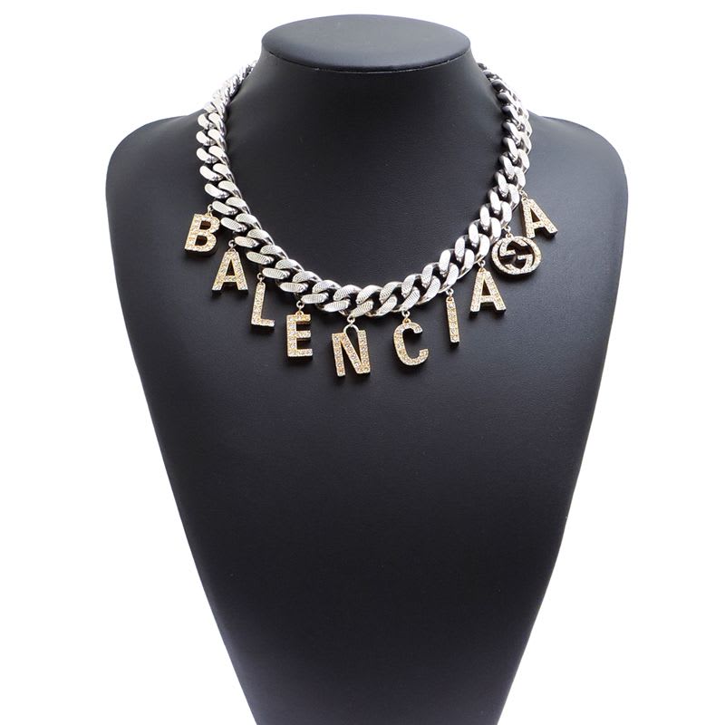 Gucci Pave Charm Silver-Tone Necklace
