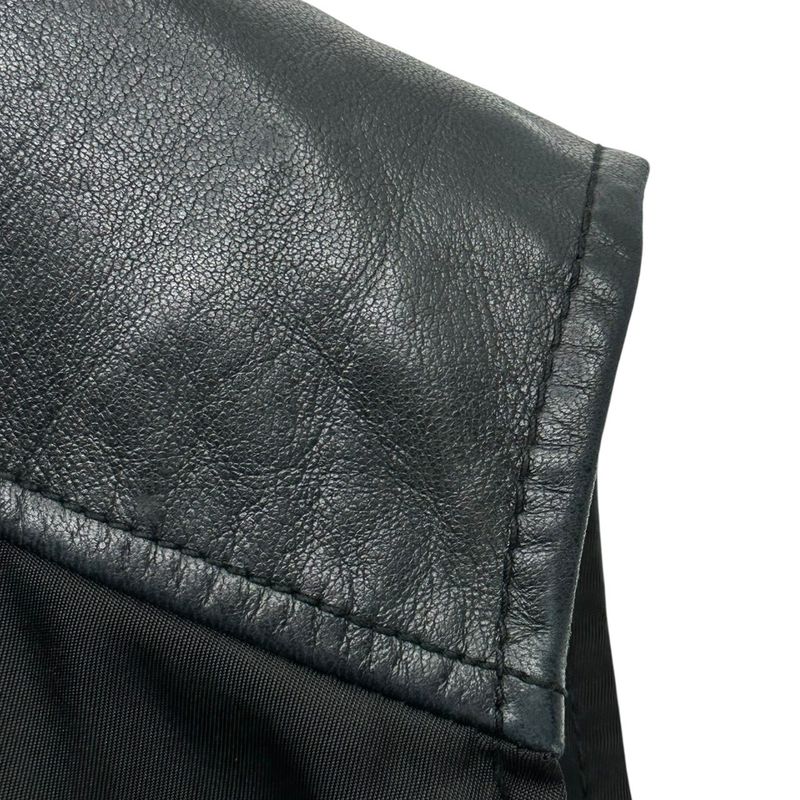 Prada 1996 Archive Leather Nylon Docking Vest Archive Leather Nylon Docking
