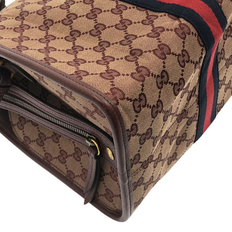 Gucci - Ophidia GG Canvas Shoulder Bag - Red - Women's