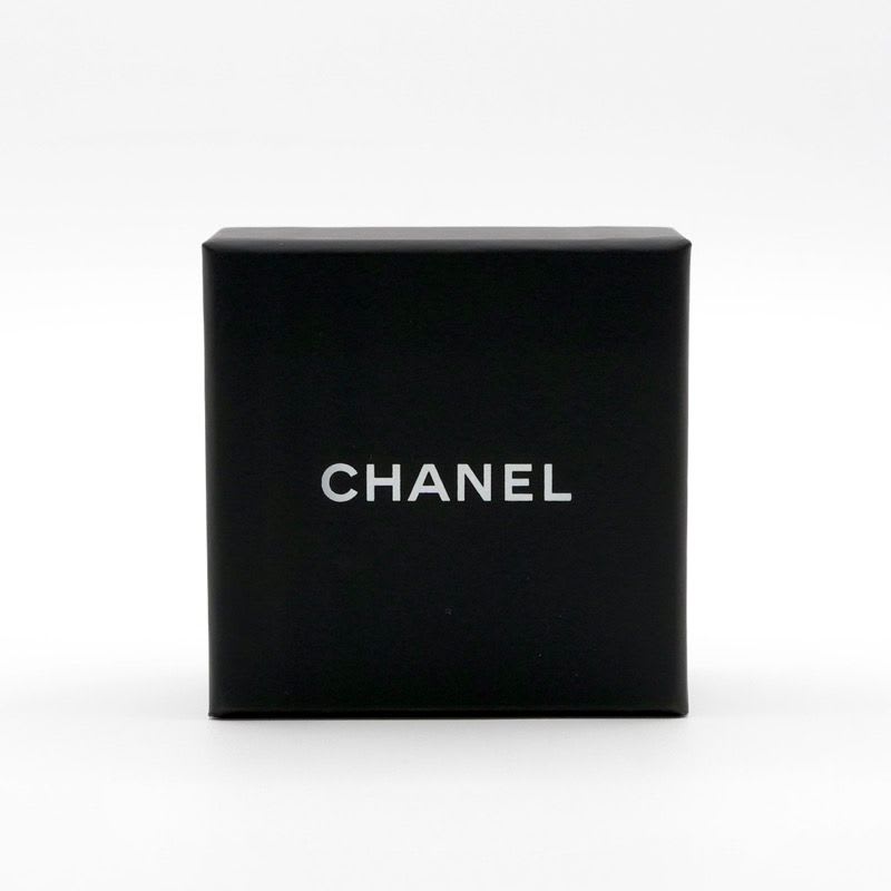 Chanel Earrings Gold Coco Mark Rhinestone