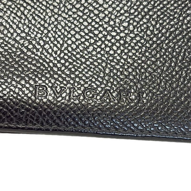 Bvlgari Bifold Wallet - Black Leather